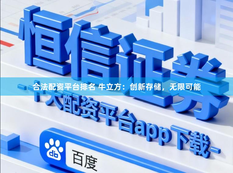 合法配资平台排名 牛立方：创新存储，无限可能